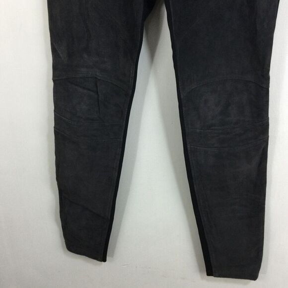 Blank NYC Womens Suede Leather Front Pull On Legging Moto Pants Black Size 28 - Picture 3 of 10